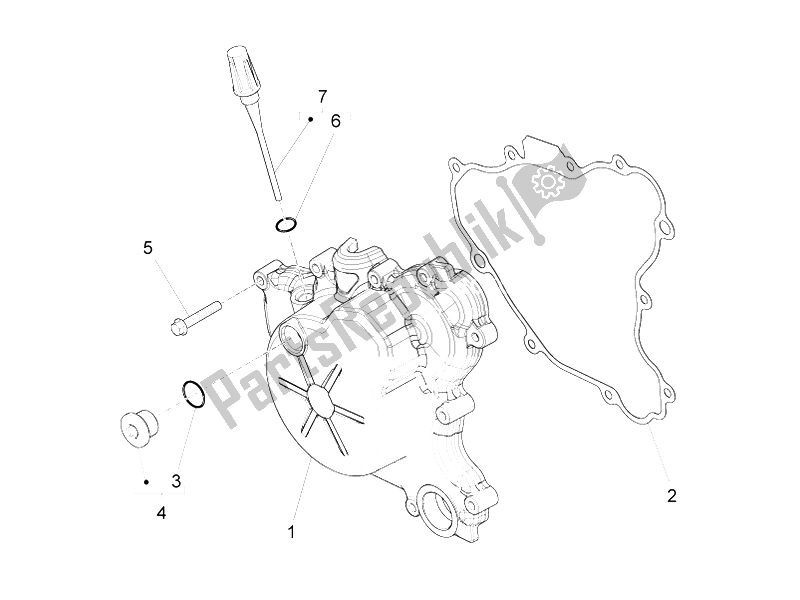 Tutte le parti per il Coperchio Del Volano del Aprilia RS4 125 4T 2014