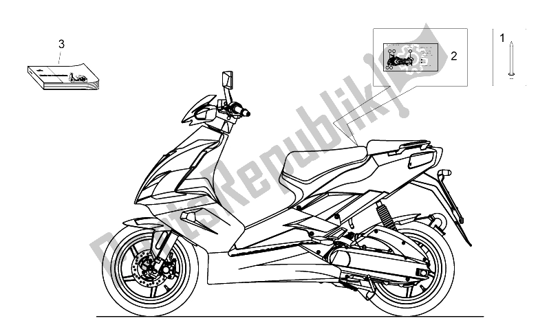 Toutes les pièces pour le Jeu D'assiettes Et Manuel du Aprilia SR 50 H2O NEW IE Carb 2004