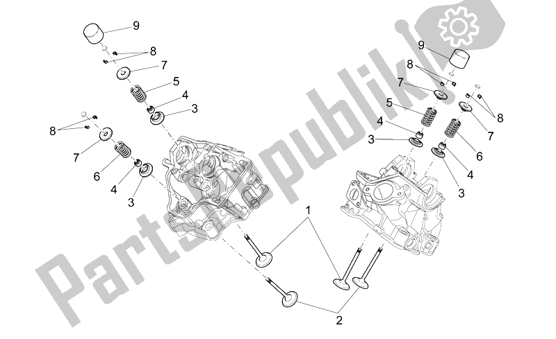 All parts for the Valves of the Aprilia RXV SXV 450 550 VDB Merriman 2008