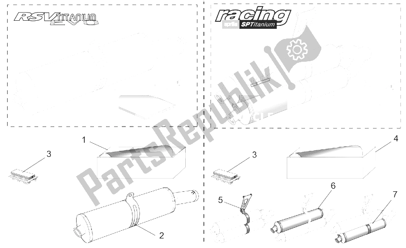 All parts for the Acc. - Performance Parts Ii of the Aprilia RSV Mille 1000 2000