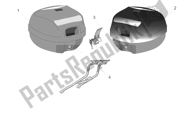 Toutes les pièces pour le Acc. - Top / Valises, Valises Latérales du Aprilia SR 50 H2O IE Carb 2003