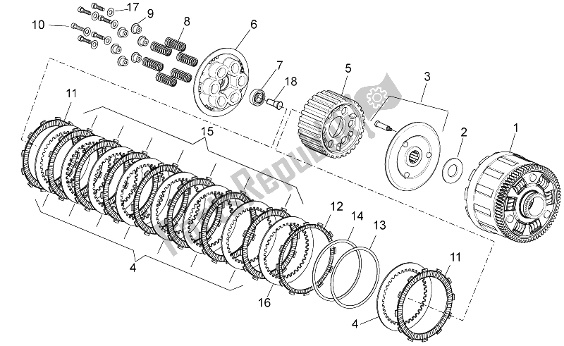 Tutte le parti per il Frizione Ii del Aprilia RSV4 Aprc Factory ABS 1000 2013