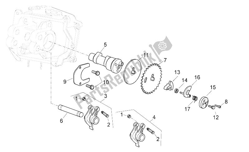 Toutes les pièces pour le Arbre à Cames du Aprilia Atlantic 300 2010