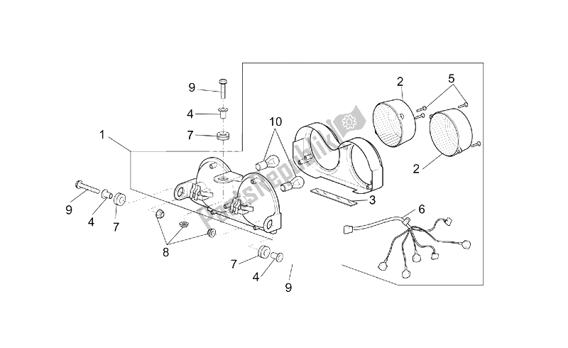 Toutes les pièces pour le Feu Arrière du Aprilia RSV Mille 1000 2001