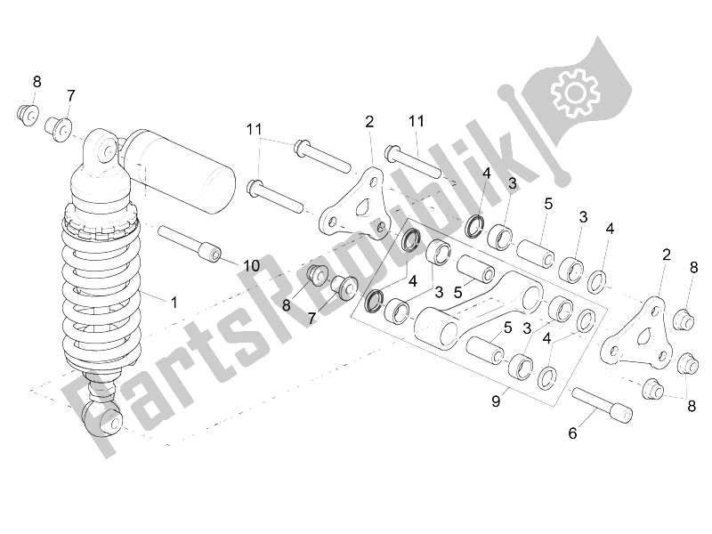 All parts for the Shock Absorber of the Aprilia RSV4 RR Europe 1000 2016