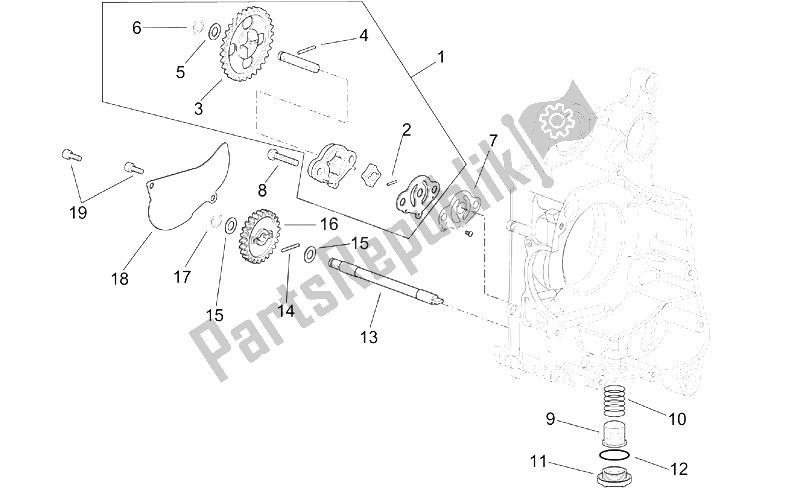 Toutes les pièces pour le La Pompe à Huile du Aprilia Leonardo 250 ST ENG Yamaha 2001