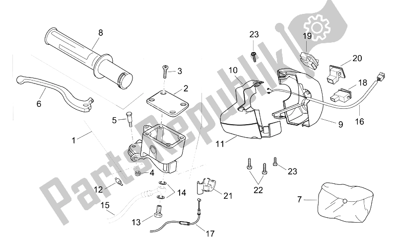 Alle Teile für das Rh Steuert des Aprilia Atlantic 125 250 2006