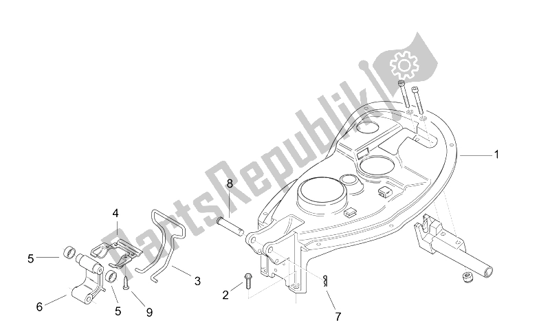 All parts for the Undersaddle of the Aprilia Scarabeo 50 2T E2 ENG Piaggio 2005