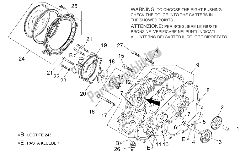 Toutes les pièces pour le Pompe à Eau du Aprilia RSV Mille 1000 2003