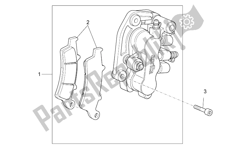 Alle Teile für das Vorderer Bremssattel des Aprilia Scarabeo 125 200 I E Light 2011