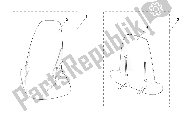 All parts for the Acc. - Windshields of the Aprilia Leonardo 125 150 1996