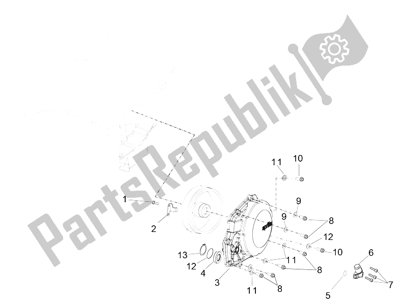All parts for the Zuenderdeckel of the Aprilia RSV4 RR 1000 2015