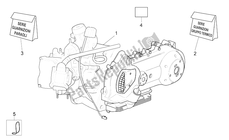 Tutte le parti per il Motore del Aprilia Sport City 125 200 250 E3 2006