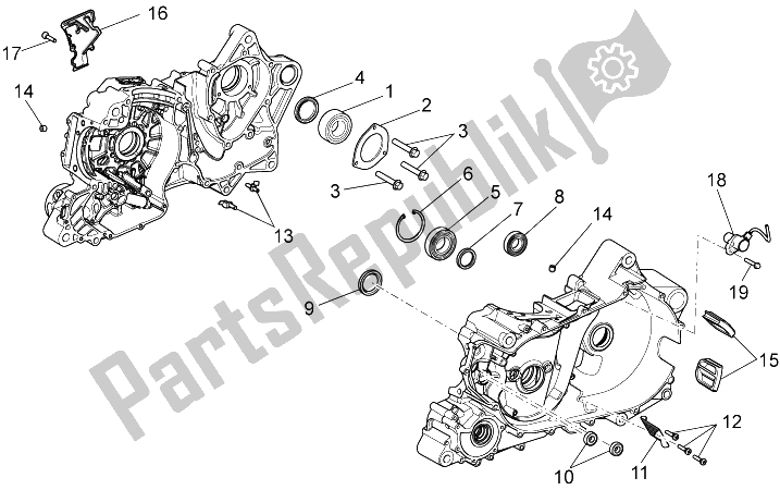 Tutte le parti per il Carter Ii del Aprilia NA 850 Mana GT 2009