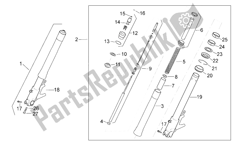 Toutes les pièces pour le Fourche Avant du Aprilia RSV4 R 1000 2009