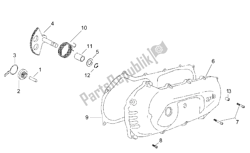 Todas las partes para Fundas - Kick Starter de Aprilia Area 51 1998