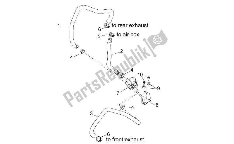 All parts for the Secondary Air of the Aprilia Tuono V4 1100 Factory USA CND 2016