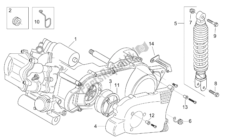 Todas as partes de Motor do Aprilia Leonardo 125 150 ST 2001