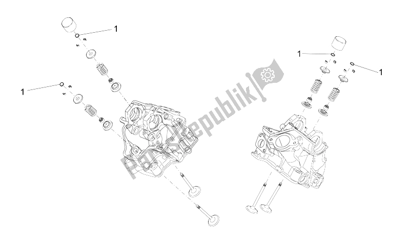 Todas as partes de Almofadas De Válvulas do Aprilia SXV 450 550 Street Legal 2009