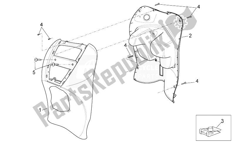 Todas las partes para Cuerpo Delantero Iii de Aprilia Scarabeo 50 4T 4V E2 2010