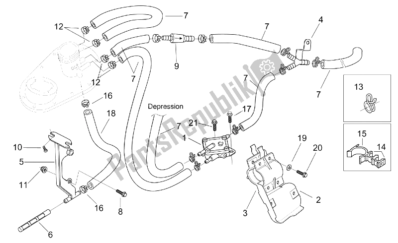 Tutte le parti per il Pompa Carburante Cpl. Del Aprilia Leonardo 125 150 ST 2001