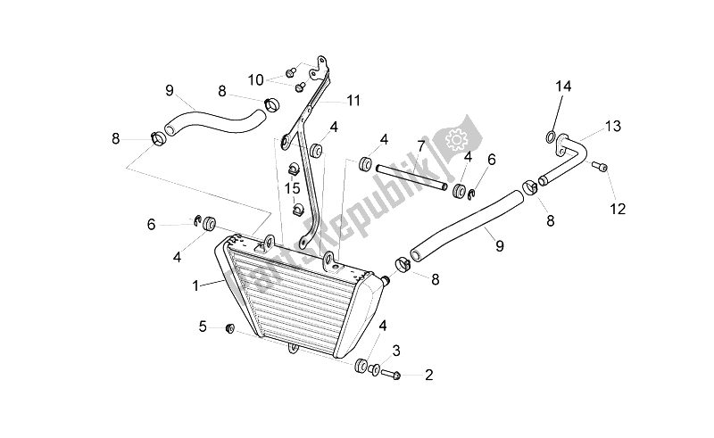 Toutes les pièces pour le Radiateur D'huile du Aprilia RSV4 Aprc R 1000 2011