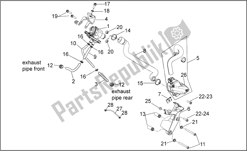 All parts for the Secondary Air of the Aprilia RXV SXV 450 550 2008