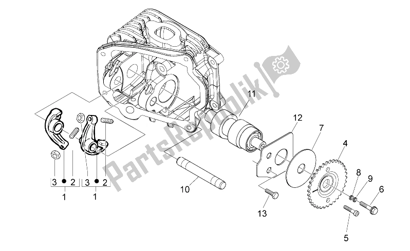 Toutes les pièces pour le Arbre à Cames du Aprilia Sport City ONE 125 4T E3 2008