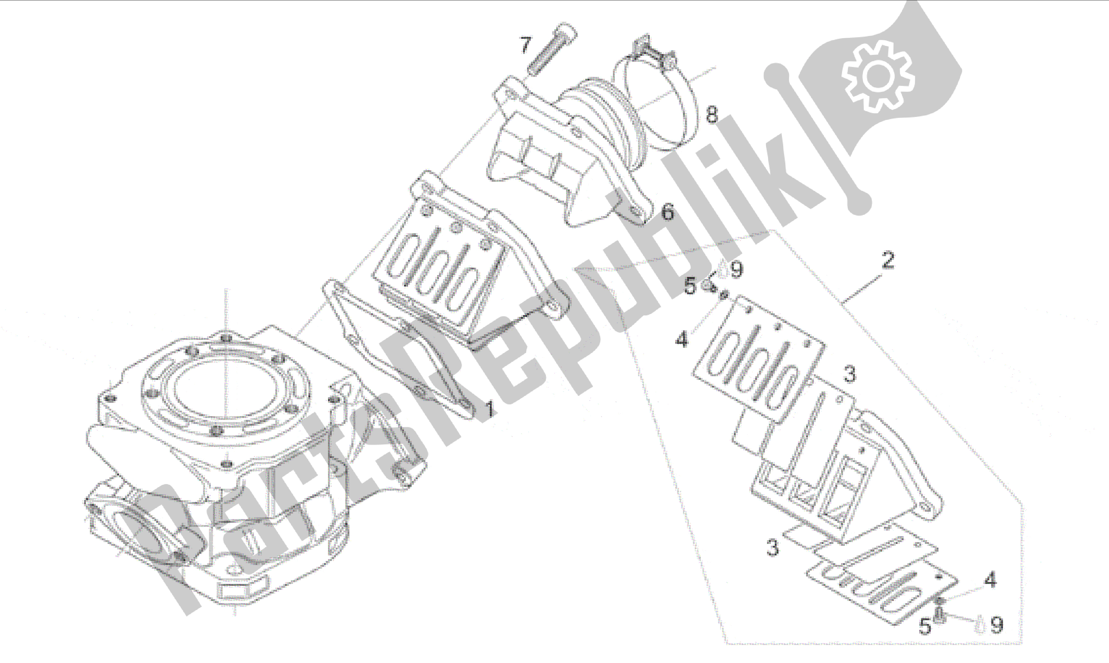 Alle onderdelen voor de Carburateur Flens van de Aprilia RX 125 1995 - 1998