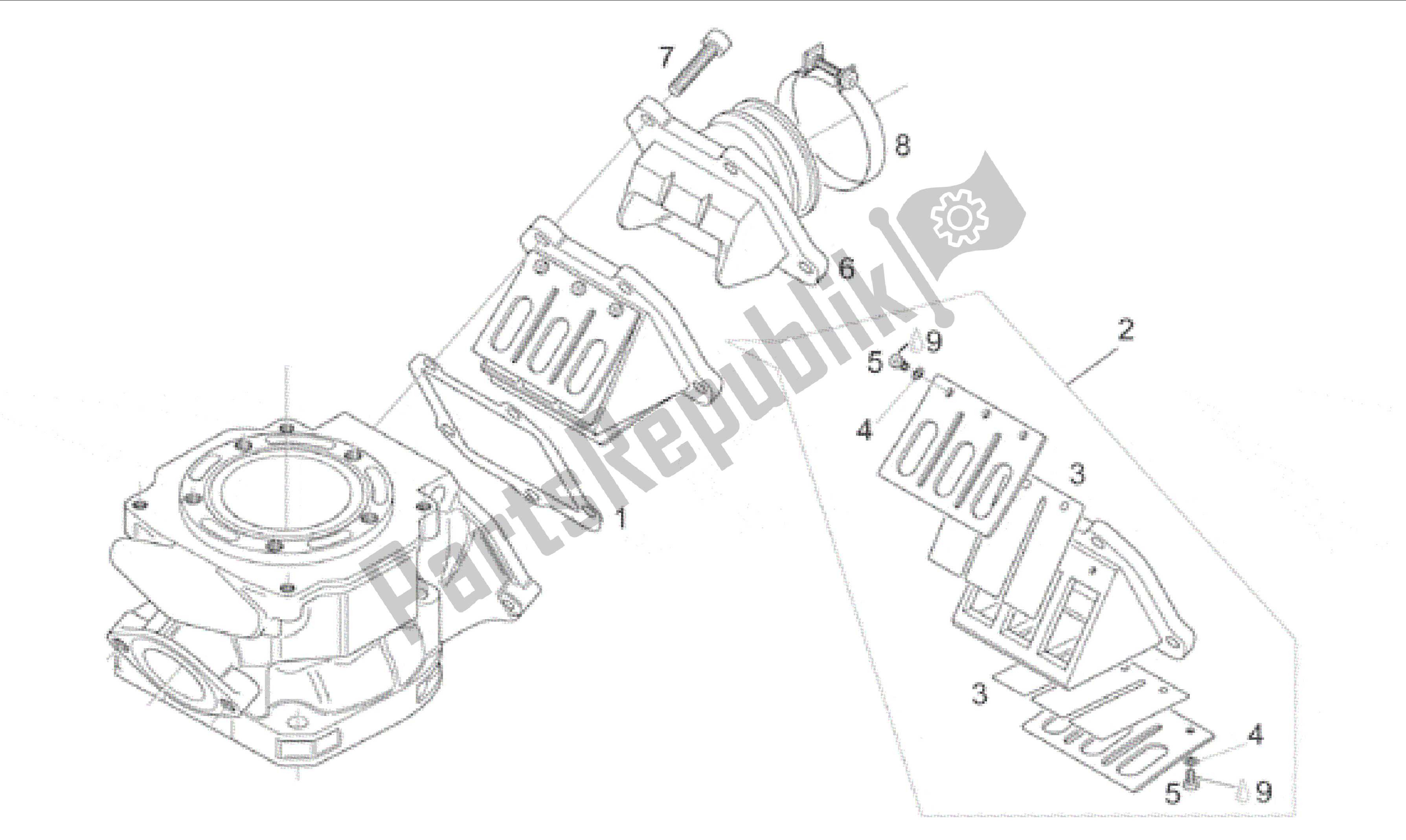 Todas las partes para Brida Del Carburador de Aprilia RX 125 1995 - 1998