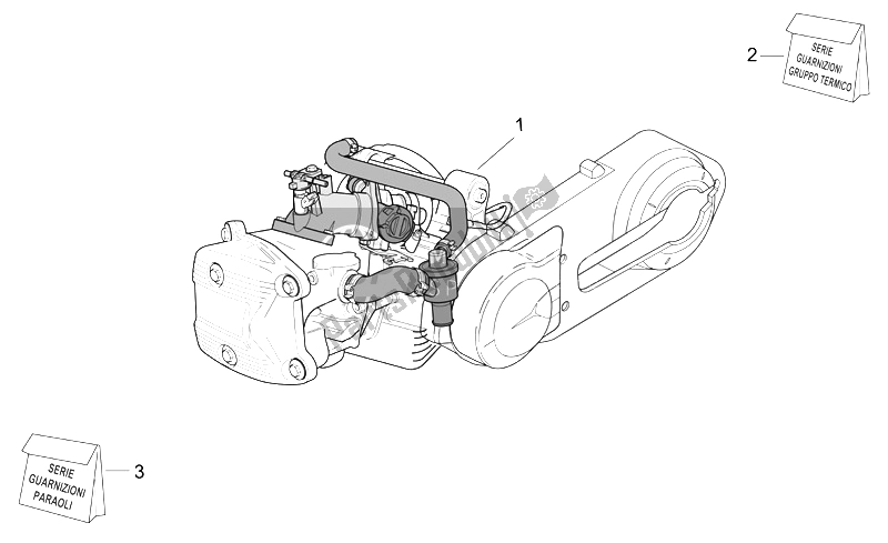 Todas las partes para Ensamblaje Del Motor de Aprilia Atlantic 400 500 Sprint 2005