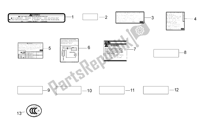 All parts for the Cina-usa Decals of the Aprilia NA 850 Mana GT 2009