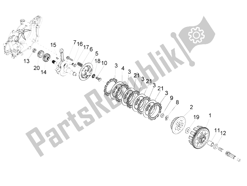 All parts for the Clutch of the Aprilia RS4 125 4T 2014
