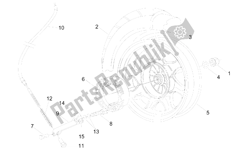 Todas as partes de Roda Traseira do Aprilia Amico 50 1996