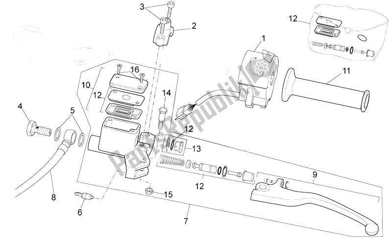 Tutte le parti per il I Controlli del Aprilia Sport City Street 300 4T 4V E3 2012