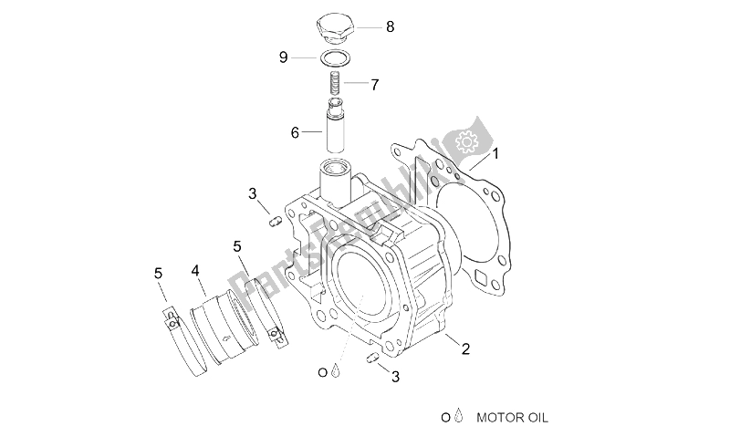 Toutes les pièces pour le Cylindre du Aprilia Leonardo 125 150 1999