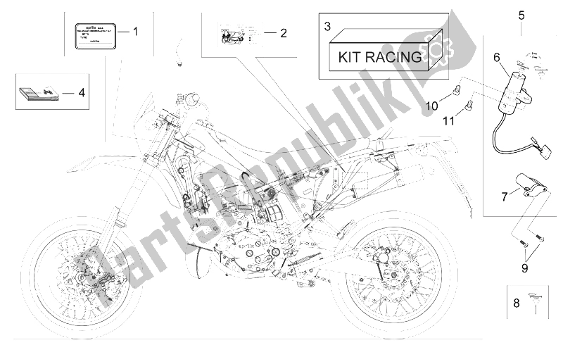 All parts for the Plate Set And Handbooks of the Aprilia MX 125 Supermotard 2004