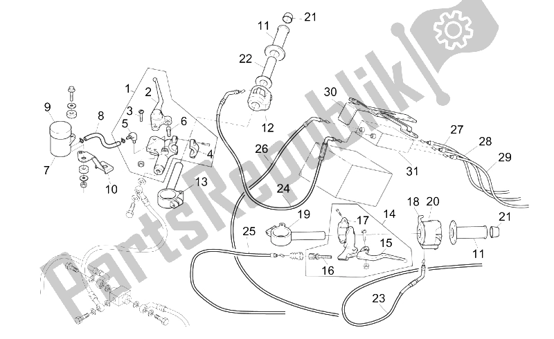 Todas las partes para Control S de Aprilia RS 250 1995