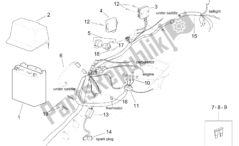 All parts for the Electrical System Ii of the Aprilia Leonardo 250 ST ENG Yamaha 2001