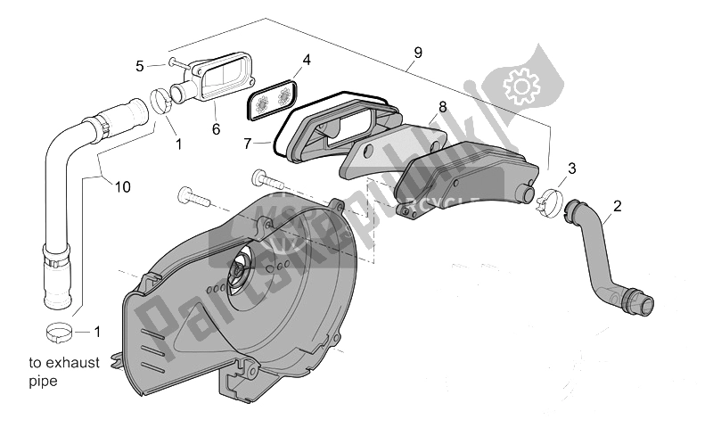 All parts for the Secondary Air of the Aprilia Scarabeo 50 2T E2 ENG Piaggio 2007