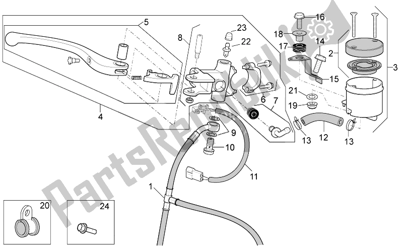 Tutte le parti per il Pompa Freno Anteriore del Aprilia RSV4 Aprc R 1000 2011