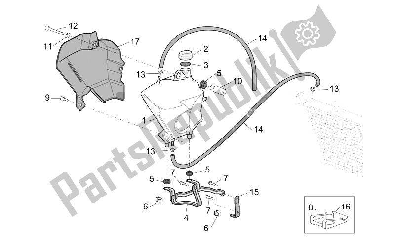 Toutes les pièces pour le Vase D'expansion du Aprilia ETV 1000 Capo Nord 2004