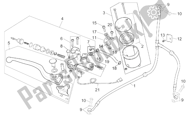 Tutte le parti per il Pompa Freno Anteriore del Aprilia RSV Mille 1000 2003