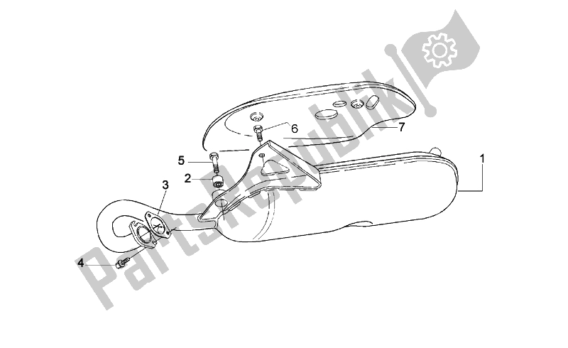 Tutte le parti per il Tubo Di Scarico del Aprilia Scarabeo 50 2T ENG Minarelli 1993