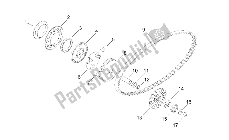 Tutte le parti per il Variatore del Aprilia SR 50 H2O 1997