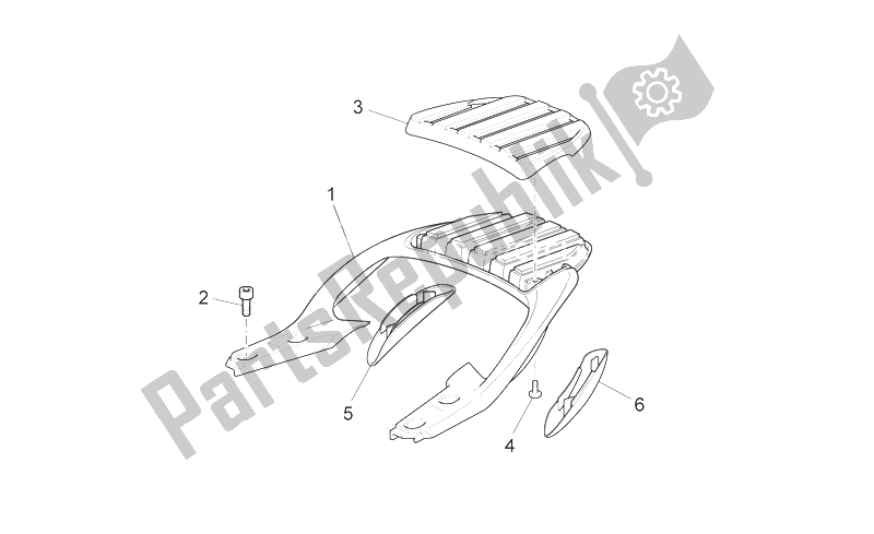 Todas las partes para Cuerpo Trasero Ii de Aprilia Scarabeo 125 200 Light Carb 2007