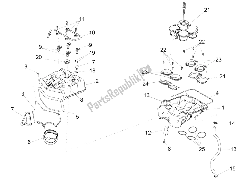 Alle Teile für das Luft Box des Aprilia RSV4 Racing Factory L E 1000 2015