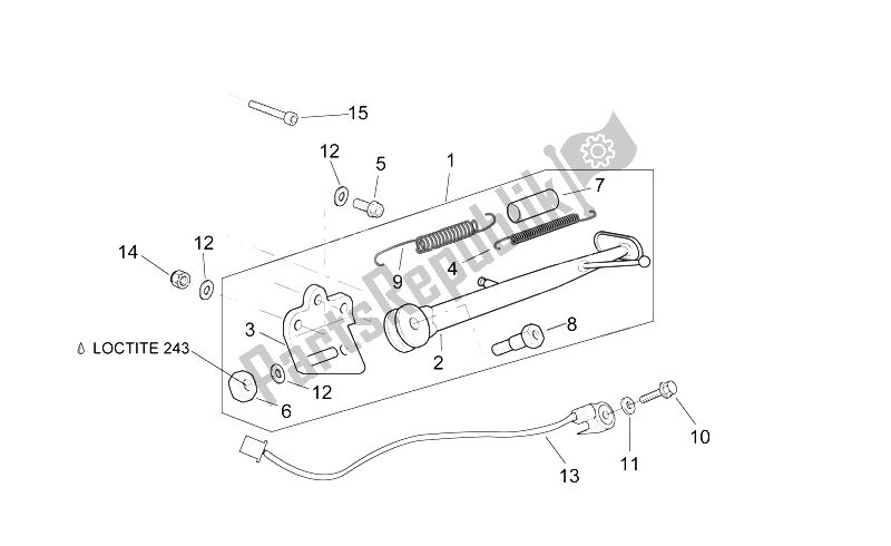 Alle Teile für das Zentraler Ständer des Aprilia RSV Mille 1000 2000