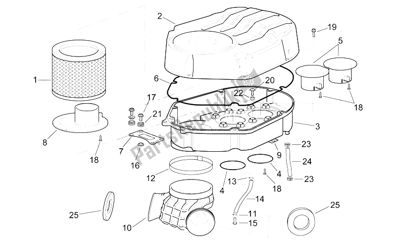 Tutte le parti per il Air Box del Aprilia RSV Mille 1000 1998