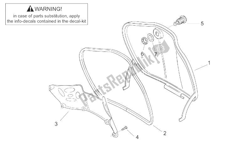 Wszystkie części do Korpus Centralny I - R? Kawica Pó?. Drzwi Aprilia Scarabeo 50 2T ENG Minarelli 1999